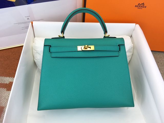 Hermes original epsom leather kelly 28 bag K28-2 vert verone