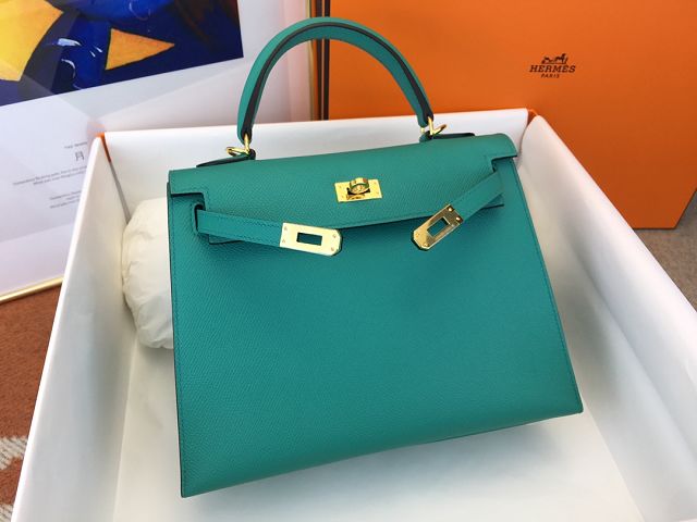 Hermes original epsom leather kelly 28 bag K28-2 vert verone