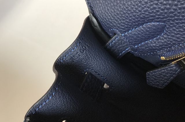 Hermes original togo leather kelly 25 bag K25 blue sapphire