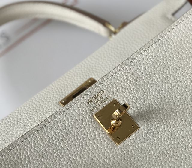 Hermes original togo leather kelly 28 bag K28 craie