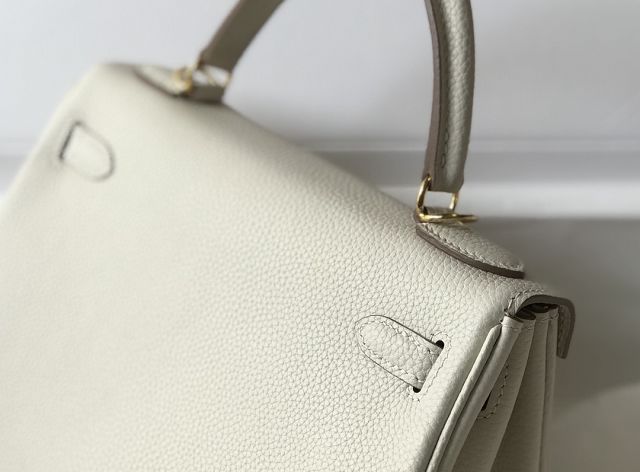 Hermes original togo leather kelly 28 bag K28 craie