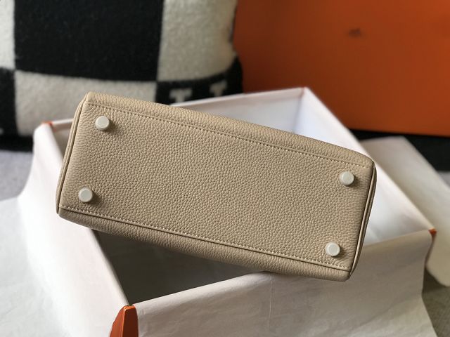 Hermes original togo leather kelly 25 bag K25 grey trench