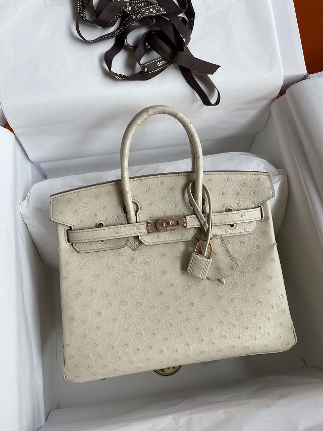 Hermes genuine ostrich leather birkin 35 bag K350 