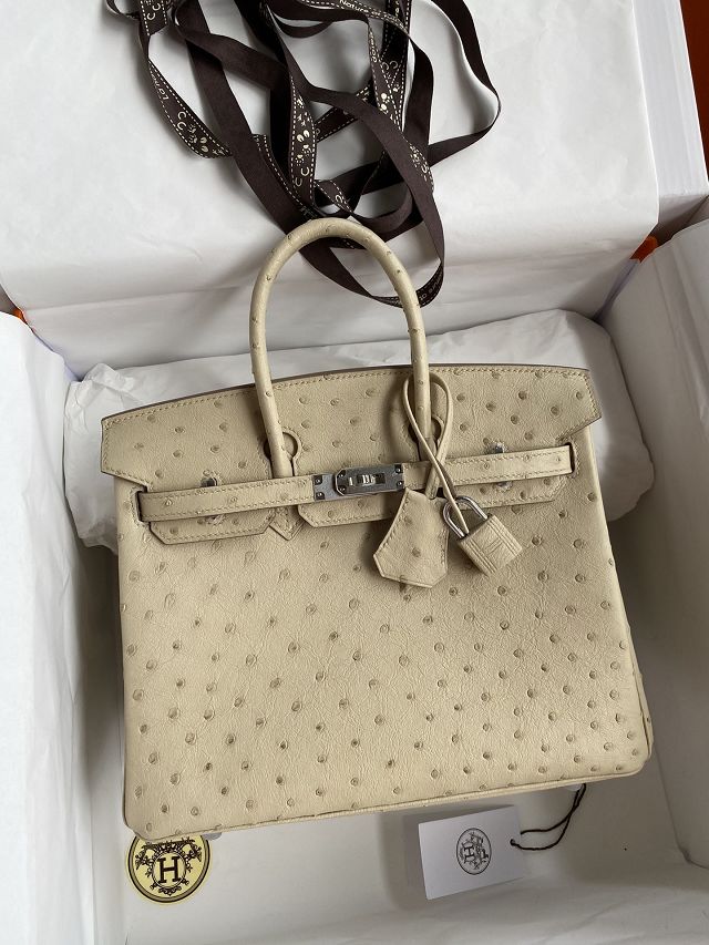 Hermes genuine ostrich leather birkin 35 bag K350 