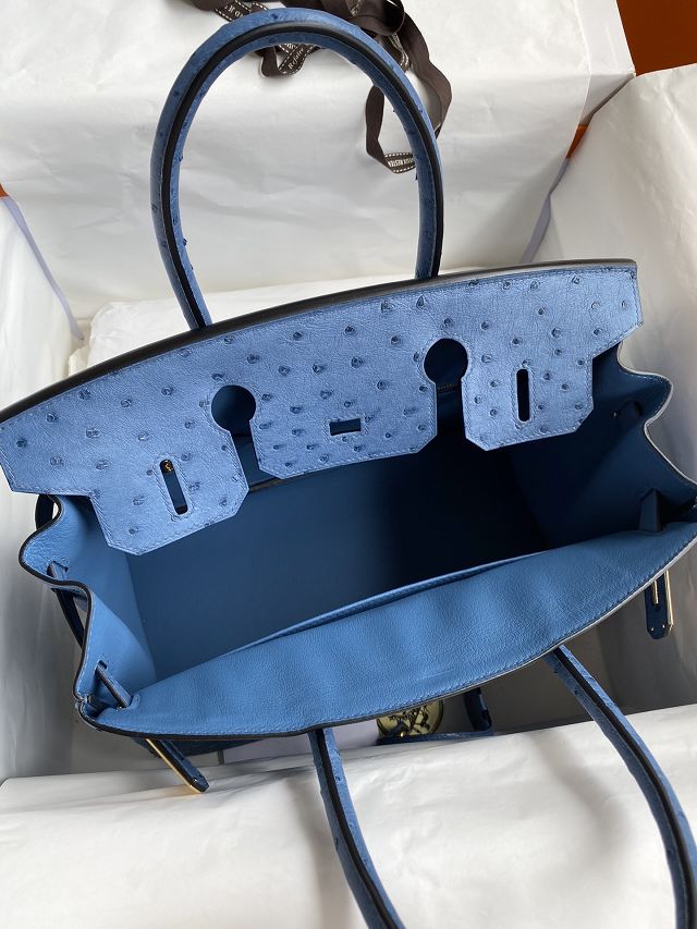 Hermes genuine ostrich leather birkin 35 bag K350 