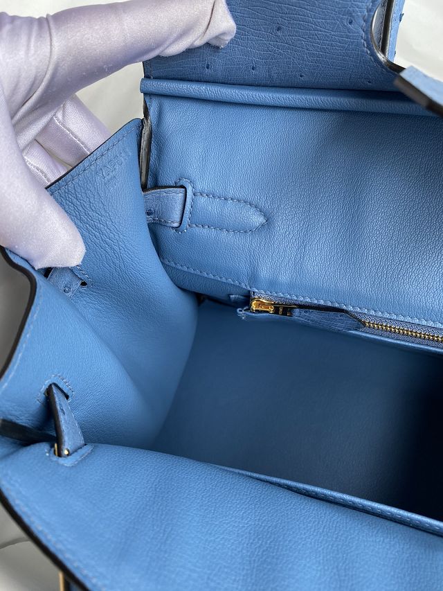 Hermes genuine ostrich leather birkin 35 bag K350 