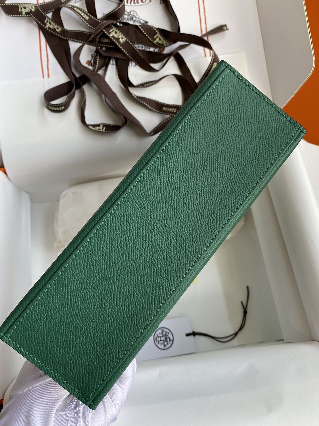 Hermes original epsom leather mini kelly 22 clutch K012 malachite