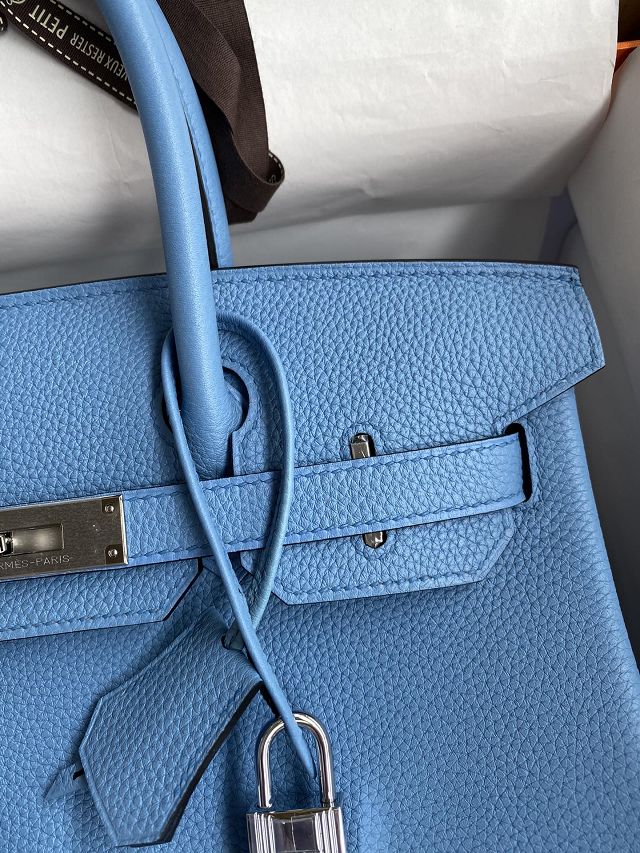 Hermes original togo leather birkin 35 bag H35-1 blue paradise