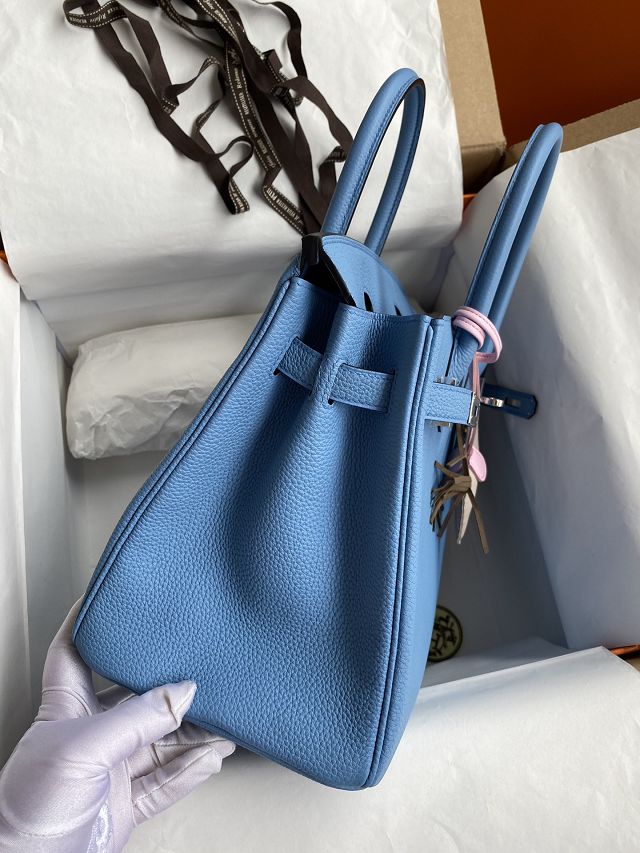 Hermes original togo leather birkin 35 bag H35-1 blue paradise