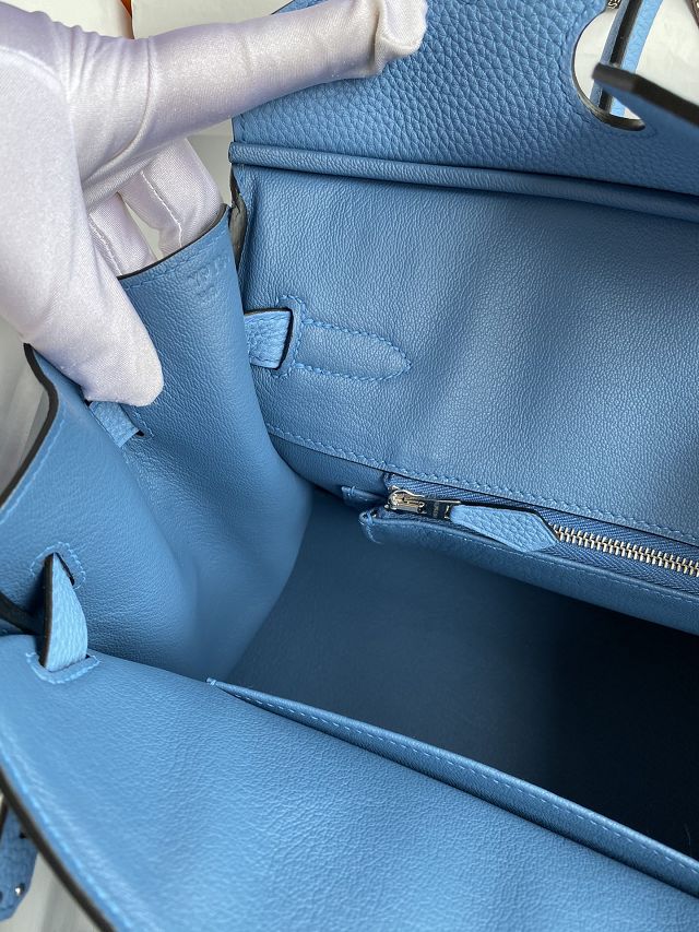 Hermes original togo leather birkin 35 bag H35-1 blue paradise