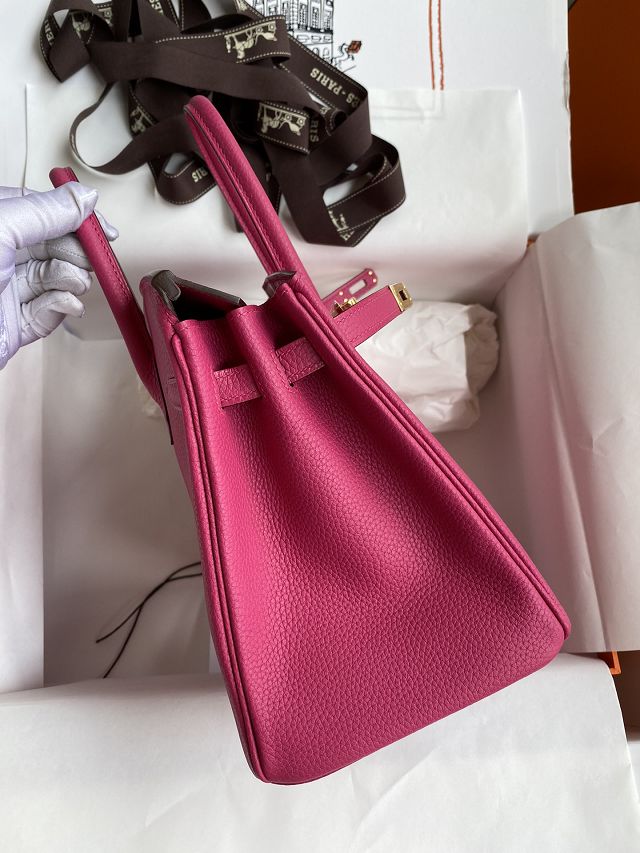 Hermes original togo leather birkin 30 bag H30-1 fuschia