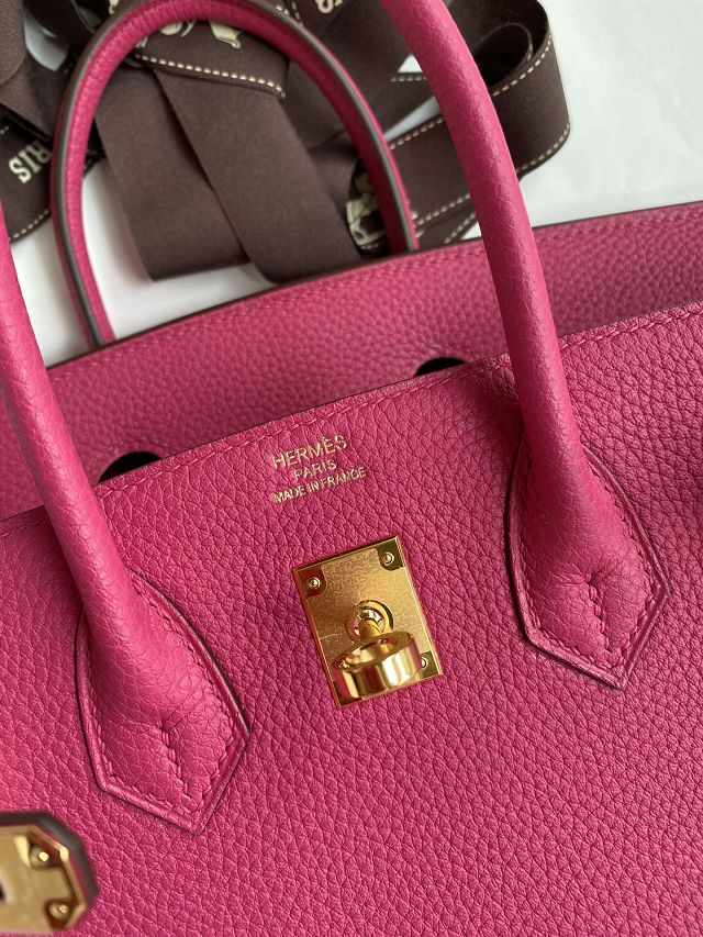 Hermes original togo leather birkin 30 bag H30-1 fuschia