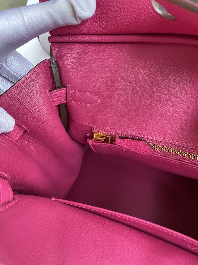 Hermes original togo leather birkin 30 bag H30-1 fuschia
