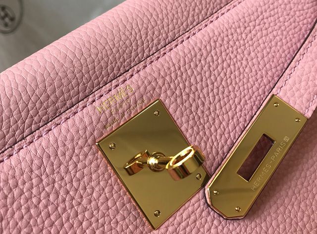 Hermes original togo leather kelly 32 bag K32-1 rose confetti 