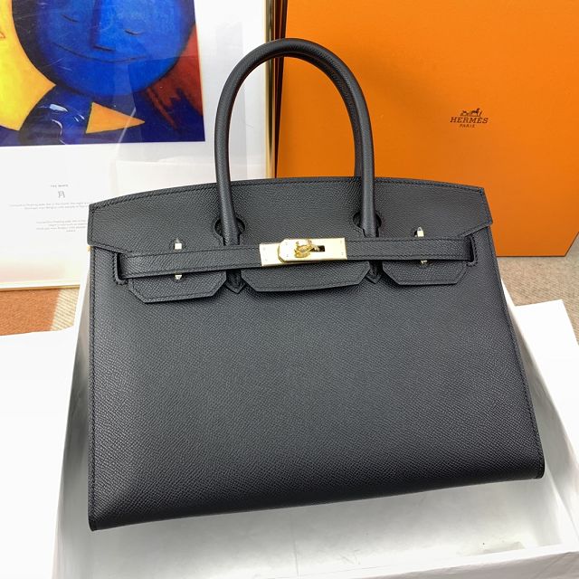 Hermes sellier original epsom leather birkin 35 bag H35-3 black