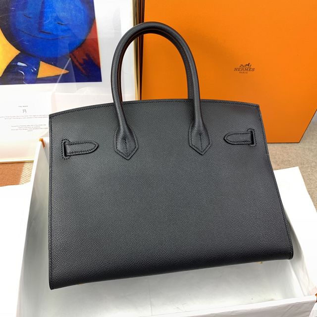 Hermes sellier original epsom leather birkin 35 bag H35-3 black