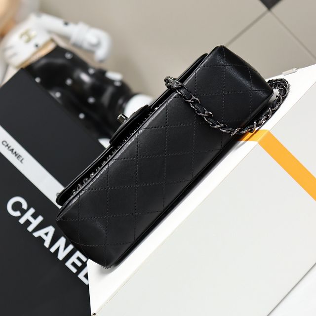 CC original crystal small flap bag AS4962 allblack