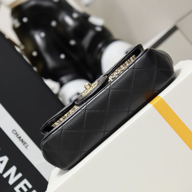 CC original crystal mini flap bag AS4961 black