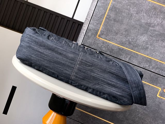 CC original denim maxi flap bag AS3323 black