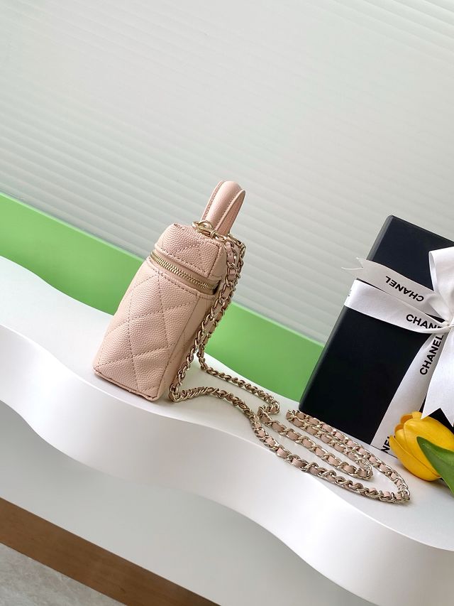 CC original grained calfskin vanity with chain AP4385 beige