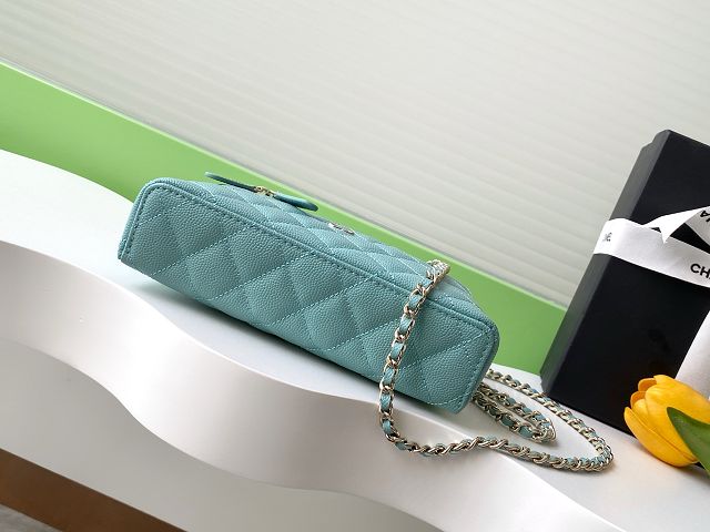 CC original grained calfskin vanity with chain AP4385 blue