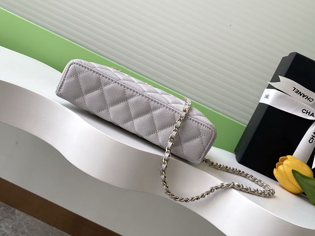 CC original grained calfskin vanity with chain AP4385 grey