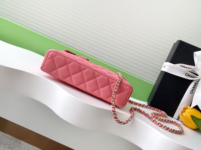 CC original grained calfskin vanity with chain AP4385 hot pink