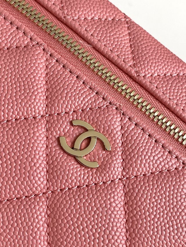 CC original grained calfskin vanity with chain AP4385 hot pink