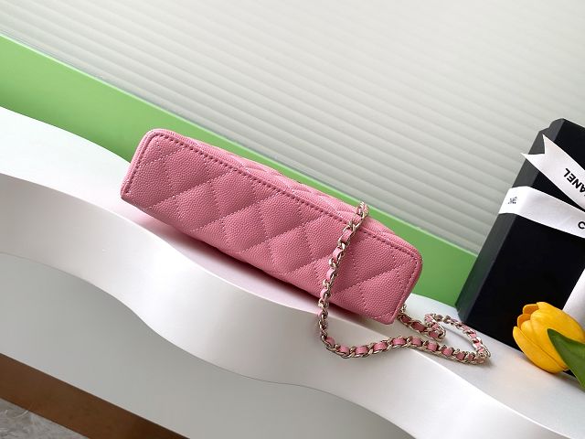 CC original grained calfskin vanity with chain AP4385 pink
