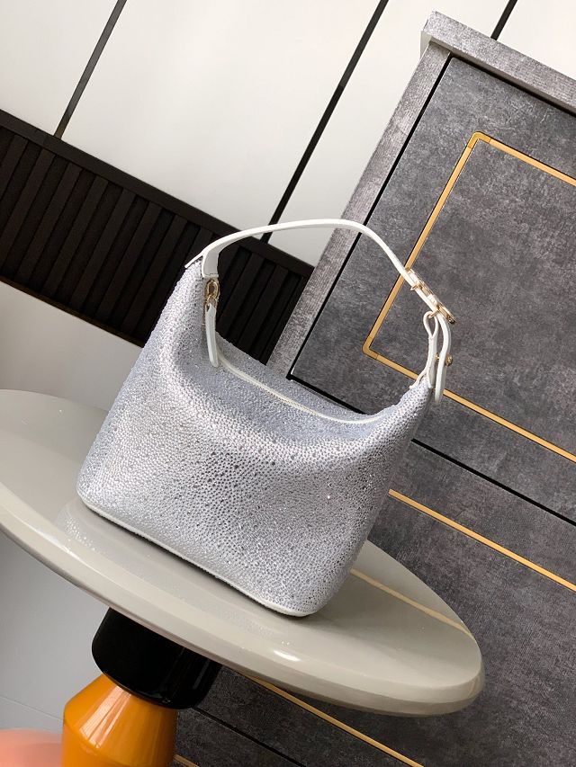 CC original lambskin mini hobo bag  AS5529 silver