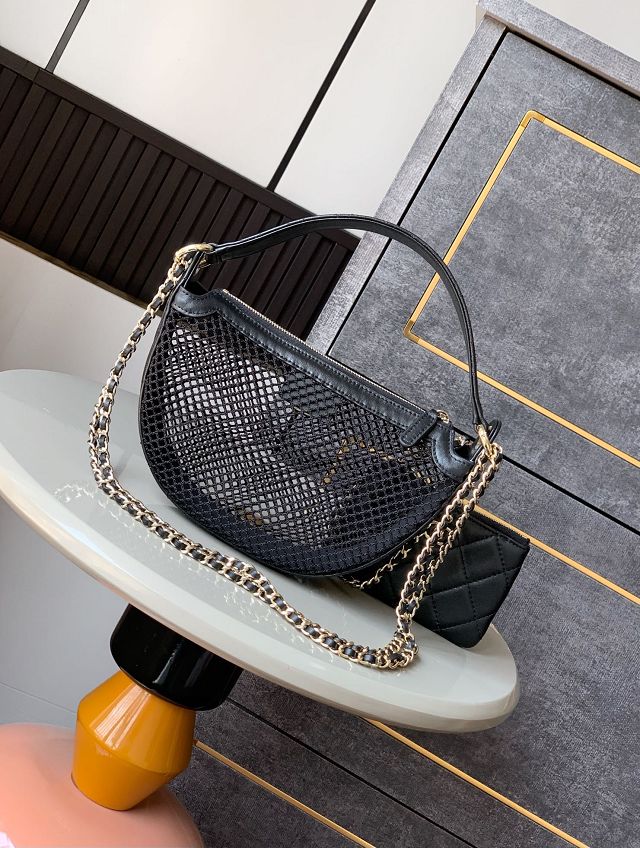 CC original mesh clutch with chain AP4515 black