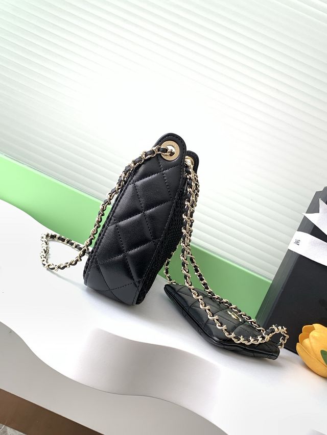 CC original mesh clutch with chain AP4572 black