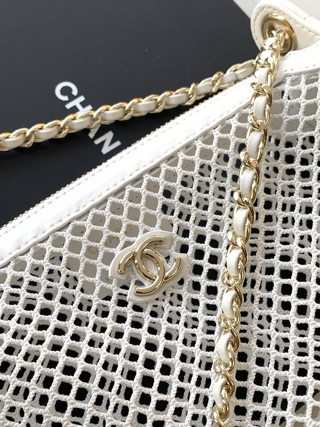 CC original mesh clutch with chain AP4572 white