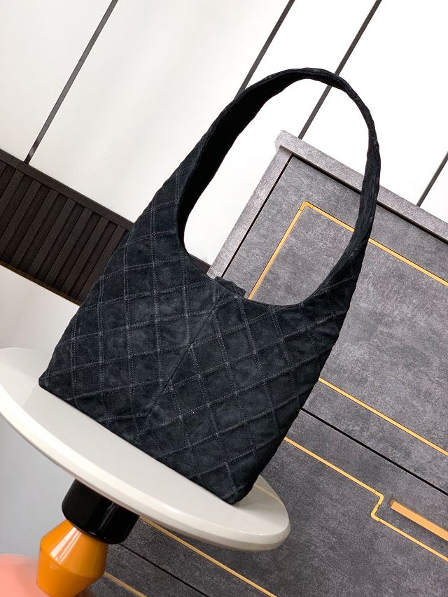 CC original suede small hobo handbag AS5302 black