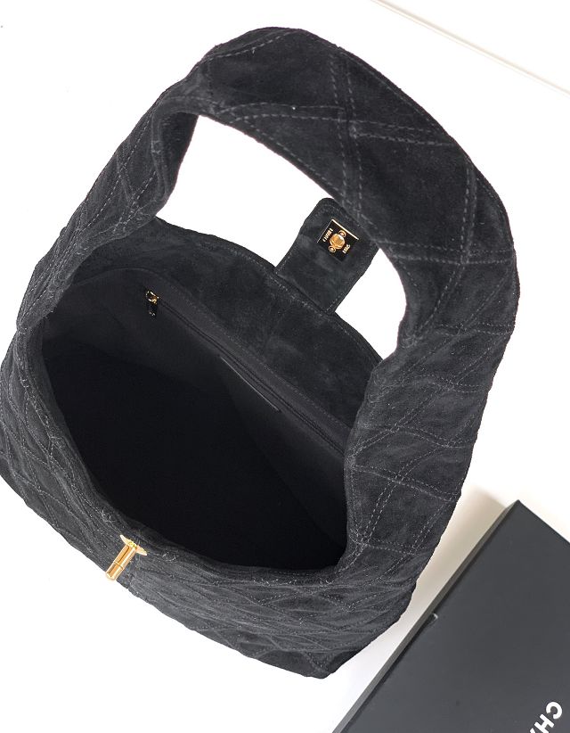 CC original suede small hobo handbag AS5302 black