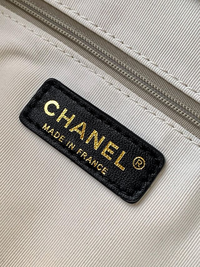 CC original aged calfskin large flap bag AS3566 black