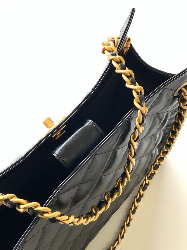 CC original calfskin shopping tote bag AS5303 black