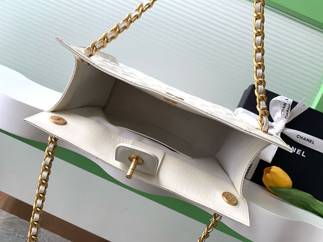 CC original calfskin shopping tote bag AS5303 white