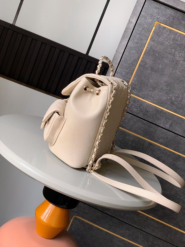 CC original grained calfskin backpack AS3860 apricot
