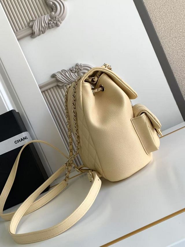 CC original grained calfskin backpack AS3860 beige