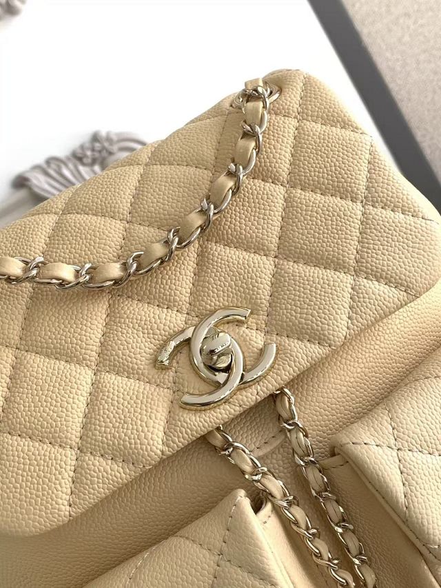 CC original grained calfskin backpack AS3860 beige