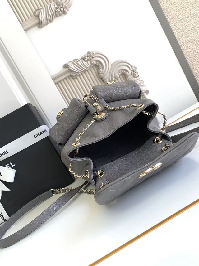 CC original grained calfskin backpack AS3860 grey