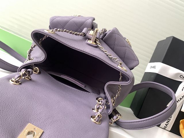 CC original grained calfskin backpack AS3860 purple