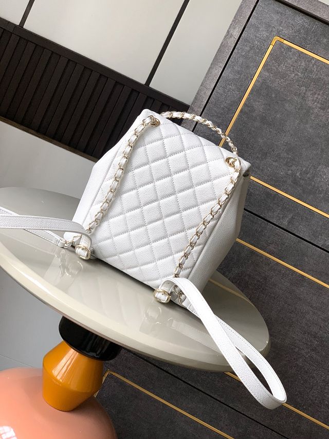 CC original grained calfskin backpack AS3860 white