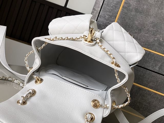 CC original grained calfskin backpack AS3860 white
