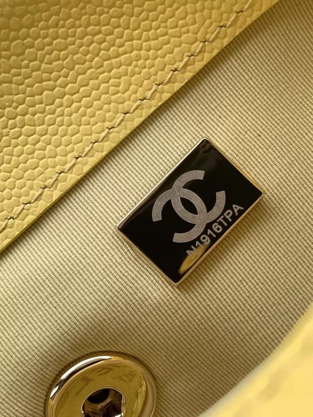 CC original grained calfskin backpack AS3860 yellow