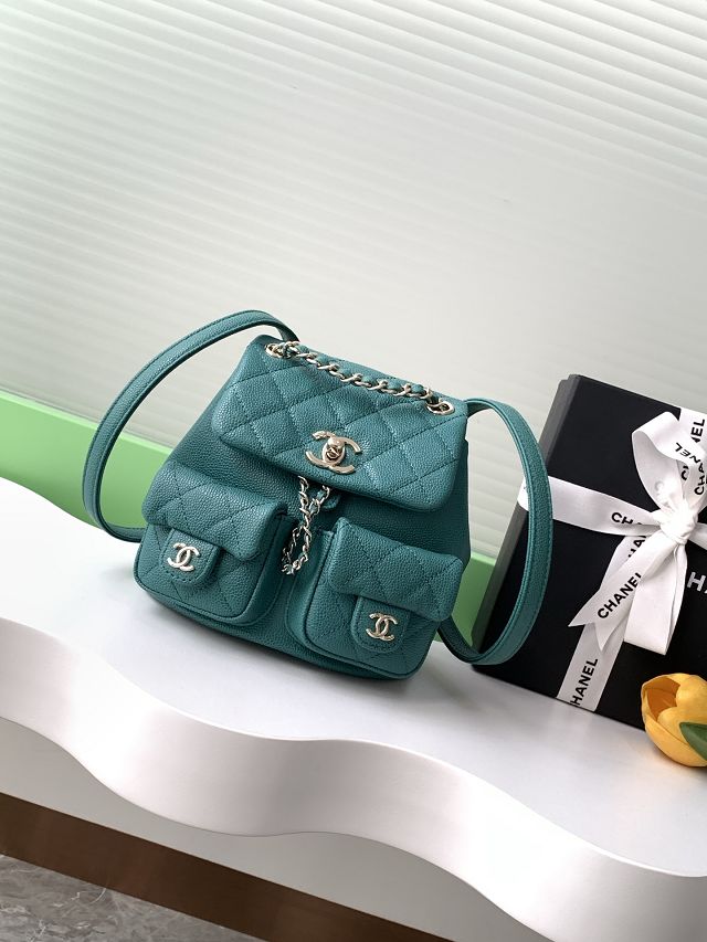 CC original grained calfskin small backpack AS3787 green