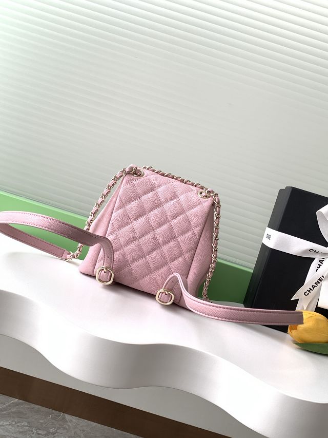CC original grained calfskin small backpack AS3787 pink