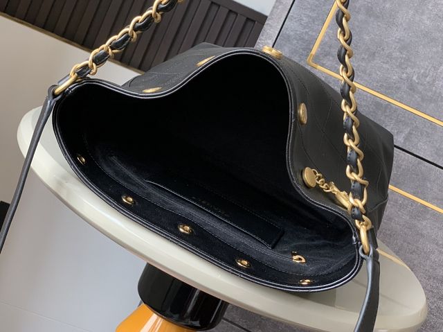 CC original lambskin large bucket bag AS5406 black