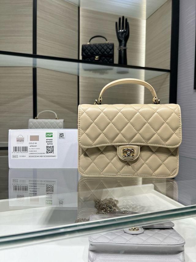 CC original lambskin mini backpack AP4450 apricot